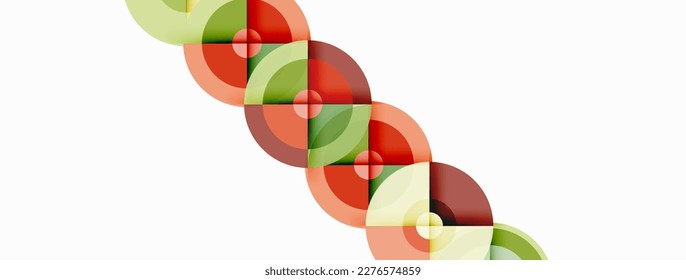 Circle Trendy minimale geometrische abstrakte Hintergrund. Vektorgrafik für Bildschirmhintergründe, Banner, Hintergrund, Karte, Buchillustration, Landing-Page