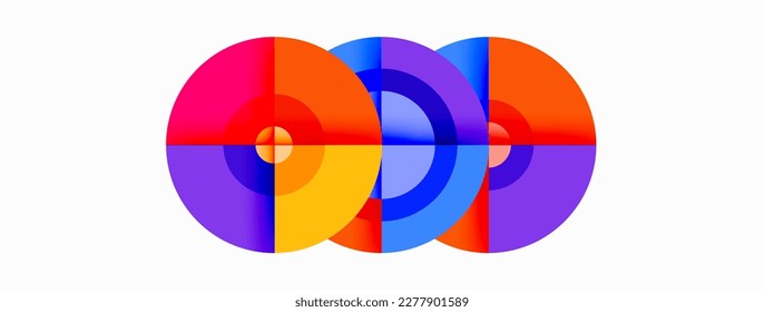 Circle trendy minimal geometric abstract background. Vector Illustration For Wallpaper, Banner, Background, Card, Book Illustration, landing page