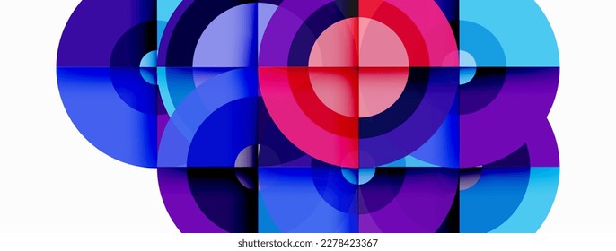 Circle Trendy minimale geometrische abstrakte Hintergrund. Vektorgrafik für Bildschirmhintergründe, Banner, Hintergrund, Karte, Buchillustration, Landing-Page