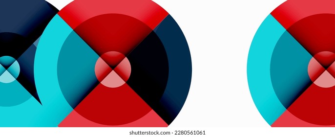 Circle trendy minimal geometric abstract background. Vector Illustration For Wallpaper, Banner, Background, Card, Book Illustration, landing page