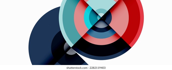 Circle trendy minimal geometric abstract background. Vector Illustration For Wallpaper, Banner, Background, Card, Book Illustration, landing page