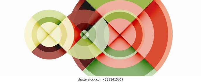 Fondo abstracto geométrico mínimo de moda circular. Ilustración vectorial para fondo de escritorio, pancarta, fondo, tarjeta, ilustración del libro, página de inicio