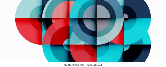 Circle trendy minimal geometric abstract background. Vector Illustration For Wallpaper, Banner, Background, Card, Book Illustration, landing page