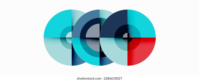 Circle trendy minimal geometric abstract background. Vector Illustration For Wallpaper, Banner, Background, Card, Book Illustration, landing page