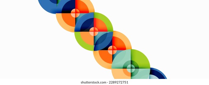 Circle trendy minimal geometric abstract background. Vector Illustration For Wallpaper, Banner, Background, Card, Book Illustration, landing page