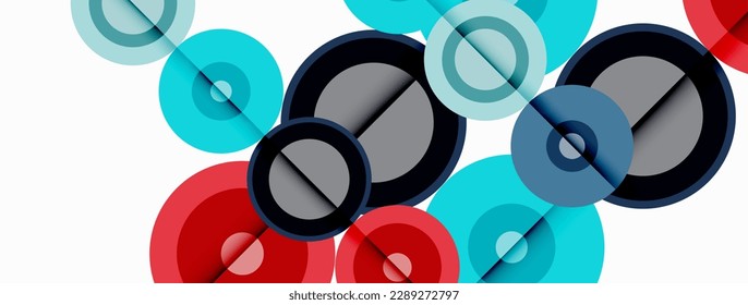 Circle trendy minimal geometric abstract background. Vector Illustration For Wallpaper, Banner, Background, Card, Book Illustration, landing page