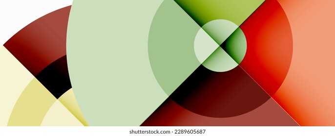 Circle trendy minimal geometric abstract background. Vector Illustration For Wallpaper, Banner, Background, Card, Book Illustration, landing page