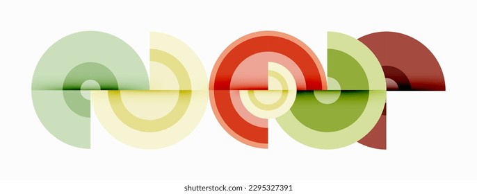 Fondo abstracto geométrico mínimo de moda circular. Ilustración vectorial para fondo de escritorio, pancarta, fondo, tarjeta, ilustración del libro, página de inicio