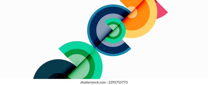 Circle trendy minimal geometric abstract background. Vector Illustration For Wallpaper, Banner, Background, Card, Book Illustration, landing page