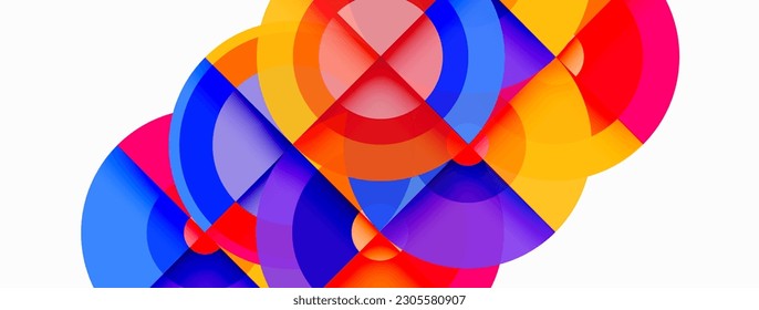 Circle trendy minimal geometric abstract background. Vector Illustration For Wallpaper, Banner, Background, Card, Book Illustration, landing page