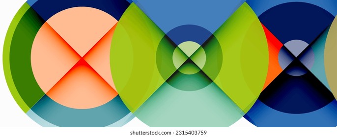 Circle trendy minimal geometric abstract background. Vector Illustration For Wallpaper, Banner, Background, Card, Book Illustration, landing page