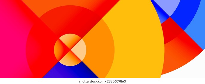 Circle trendy minimal geometric abstract background. Vector Illustration For Wallpaper, Banner, Background, Card, Book Illustration, landing page