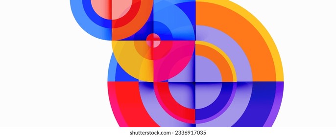 Circle trendy minimal geometric abstract background. Vector Illustration For Wallpaper, Banner, Background, Card, Book Illustration, landing page