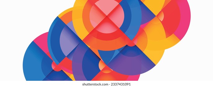 Circle trendy minimal geometric abstract background. Vector Illustration For Wallpaper, Banner, Background, Card, Book Illustration, landing page