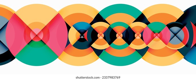 Circle Trendy minimale geometrische abstrakte Hintergrund. Vektorgrafik für Bildschirmhintergründe, Banner, Hintergrund, Karte, Buchillustration, Landing-Page