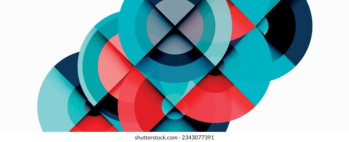 Circle trendy minimal geometric abstract background. Vector Illustration For Wallpaper, Banner, Background, Card, Book Illustration, landing page