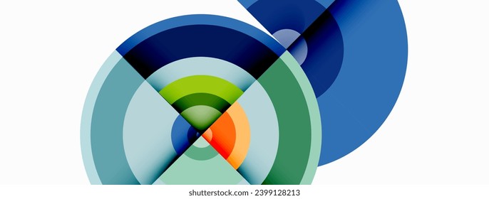Circle trendy minimal geometric abstract background. Vector Illustration For Wallpaper, Banner, Background, Card, Book Illustration, landing page