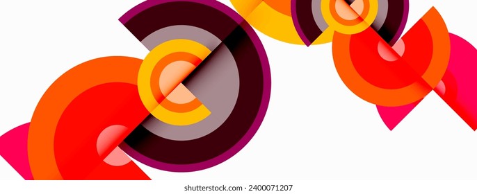 Circle Trendy minimale geometrische abstrakte Hintergrund. Vektorgrafik für Bildschirmhintergründe, Banner, Hintergrund, Karte, Buchillustration, Landing-Page