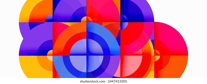Circle trendy minimal geometric abstract background. Vector Illustration For Wallpaper, Banner, Background, Card, Book Illustration, landing page
