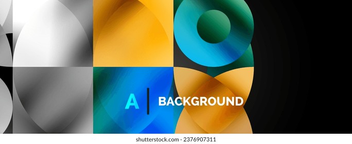 Circle and triangle abstract background. Concept for creative technology, digital art, social communication, and modern science. Ideal for posters, covers, banners, brochures, and websites