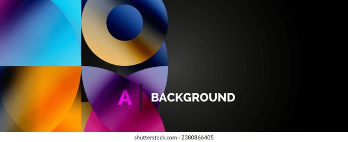 Circle and triangle abstract background. Concept for creative technology, digital art, social communication, and modern science. Ideal for posters, covers, banners, brochures, and websites