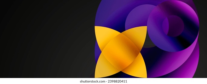 Circle and triangle abstract background. Concept for creative technology, digital art, social communication, and modern science. Ideal for posters, covers, banners, brochures, and websites
