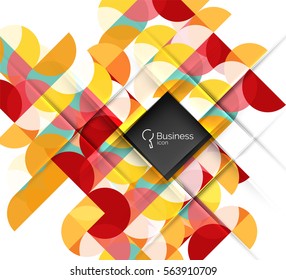Circle and triangle abstract background. Vector template background for workflow layout, diagram, number options or web design