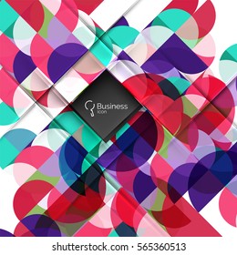 Circle and triangle abstract background. Vector template background for workflow layout, diagram, number options or web design