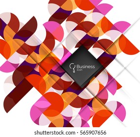 Circle and triangle abstract background. Vector template background for workflow layout, diagram, number options or web design