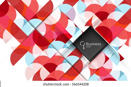 Circle and triangle abstract background. Vector template background for workflow layout, diagram, number options or web design