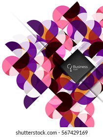 Circle and triangle abstract background. Vector template background for workflow layout, diagram, number options or web design