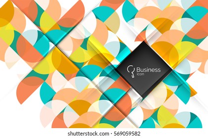 Circle and triangle abstract background. Vector template background for workflow layout, diagram, number options or web design