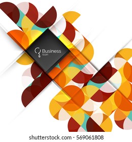 Circle And Triangle Abstract Background. Vector Template Background For Workflow Layout, Diagram, Number Options Or Web Design