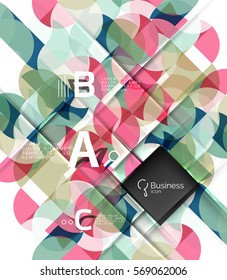 Circle and triangle abstract background. Vector template background for workflow layout, diagram, number options or web design