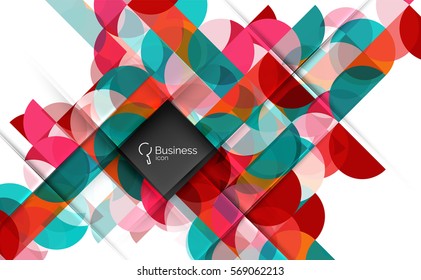 Circle and triangle abstract background. Vector template background for workflow layout, diagram, number options or web design