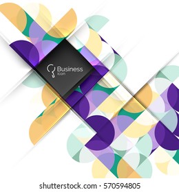 Circle and triangle abstract background. Vector template background for workflow layout, diagram, number options or web design