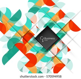 Circle and triangle abstract background. Vector template background for workflow layout, diagram, number options or web design