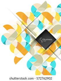 Circle and triangle abstract background. Vector template background for workflow layout, diagram, number options or web design