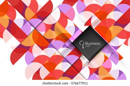 Circle and triangle abstract background. Vector template background for workflow layout, diagram, number options or web design