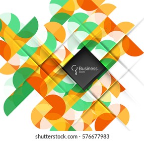 Circle and triangle abstract background. Vector template background for workflow layout, diagram, number options or web design