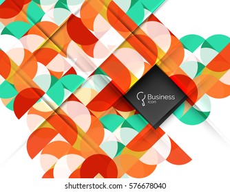Circle and triangle abstract background. Vector template background for workflow layout, diagram, number options or web design