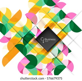 Circle and triangle abstract background. Vector template background for workflow layout, diagram, number options or web design