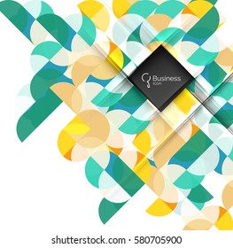 Circle and triangle abstract background. Vector template background for workflow layout, diagram, number options or web design
