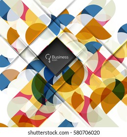Circle and triangle abstract background. Vector template background for workflow layout, diagram, number options or web design
