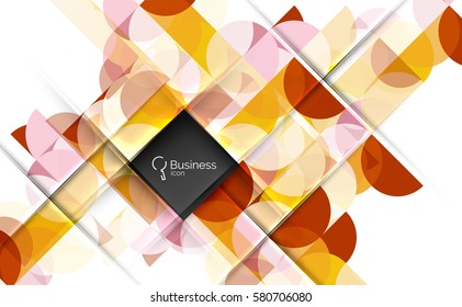Circle and triangle abstract background. Vector template background for workflow layout, diagram, number options or web design