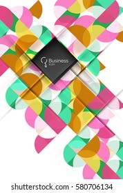 Circle and triangle abstract background. Vector template background for workflow layout, diagram, number options or web design