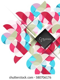 Circle and triangle abstract background. Vector template background for workflow layout, diagram, number options or web design