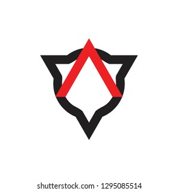 circle triangle arrow up geometric line logo