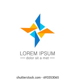 circle triangle colored spin logo