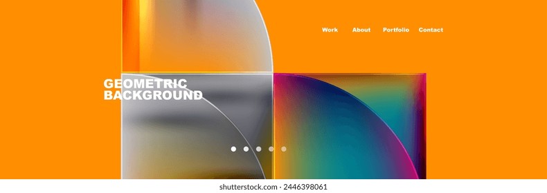 Circle triangle geometric web site page template. Vector Illustration For Wallpaper, Banner, Background, Card, Book Illustration, landing page